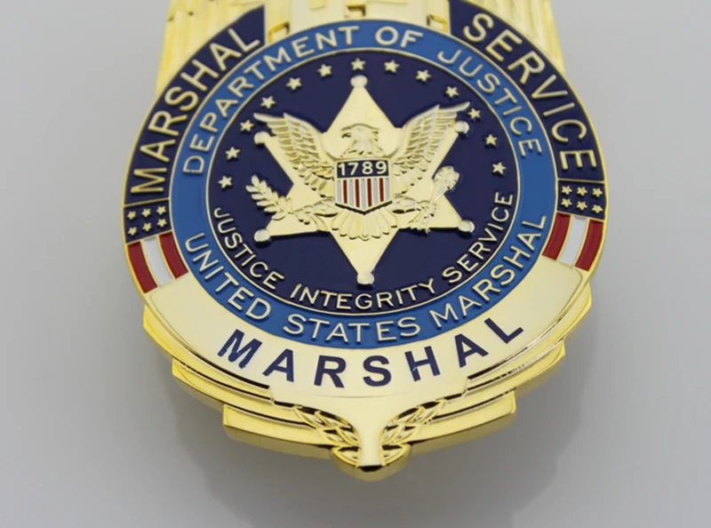 Артикул отдела юстиции США Маршал копия ТВ/фильма булавка значок с зажимом для