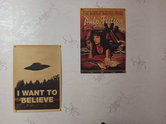 

1Pcs Poster I Want To Believe Vintage Classic Movie The Poster Bar Home Decor Kraft Paper Painting Wall Sticker 51x36.5cm