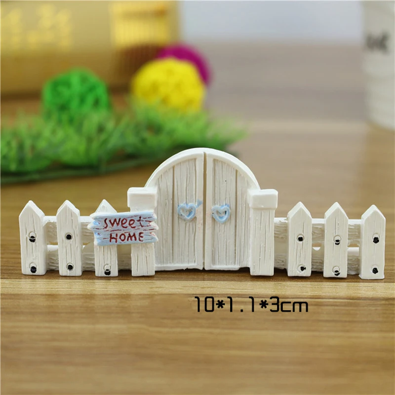 1 шт. изгородь дверь Фея Сад миниатюры гномы дом моховые террариумы полимерные
