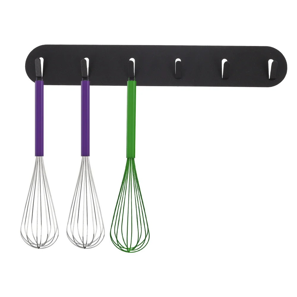 

2pcs Carbon Steel Hook Racks Wall Mounted Hook Racks with 6 Hooks Home Organizer