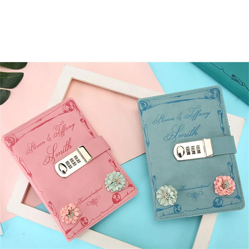 B6 милый портативный дневник записная книжка с кодовым замком Kawaii запись многоразового использования блокнот с кодовым замком ежемесячный планировщик дня пули журнал