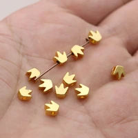 5mm copper crown spacer beads gold color loose beads for jewelry making bracelet necklace jewelry accessories diy 15pcs