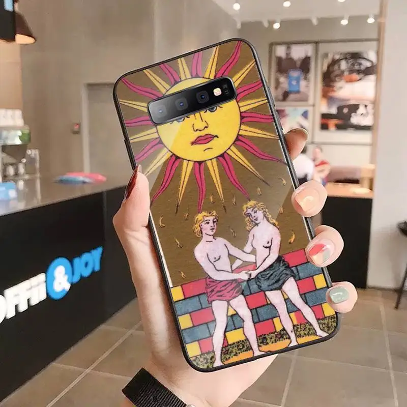 

tarot the sun Phone Case Tempered glass For Samsung S6 S7 edge S8 S9 S10 e plus note8 9 10 pro