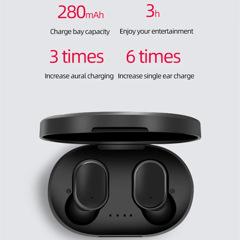 A6S Bluetooth Earphones Wireless Headphone Voice control 5.0 Noise reduction Tap Control For Xiaomi iPhone Huawei | Электроника