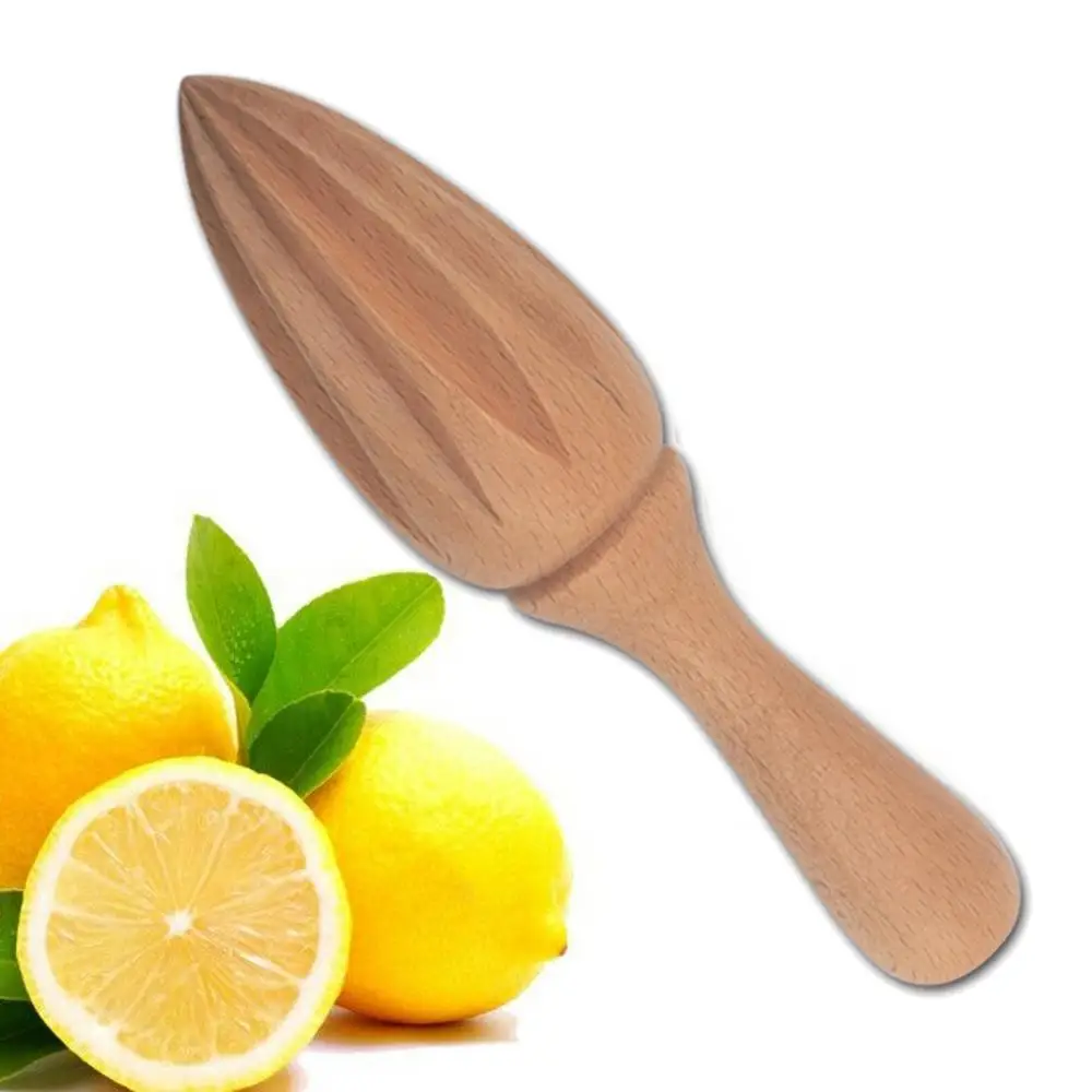 

1Pc Creative Wooden Lemon Squeezer Hand Press Manual Juicer Fruit Orange Citrus Juice Extractor Reamers Ten-corner Design