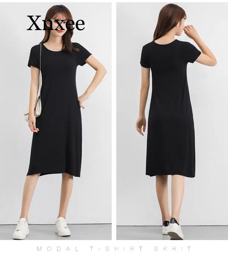 2020 Летняя женская ночная рубашка больших размеров мягкая хлопковая из модала с