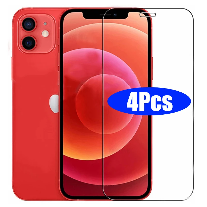 

4 шт. Защитное стекло для iPhone 13 11 12 Pro Max Защита экрана для iPhone XR XS Max 6 7 8 Plus полное покрытие закаленное стекло