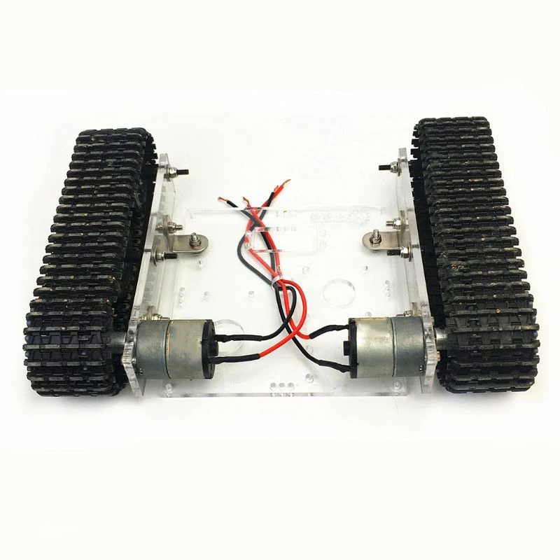 Акриловый Танк робот шасси DC9 12V гусеничный Автомобиль DIY платформа комплект для