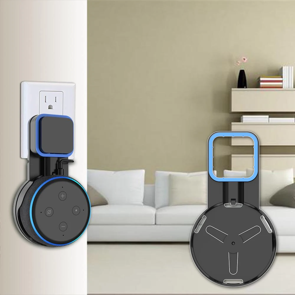 Настенная подставка для розетки бытовая вилка 3-го поколения с держателем кабеля