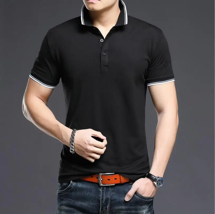 

2021Summer short Sleeve Polo Shirt men fashion casual Slim men's clothing