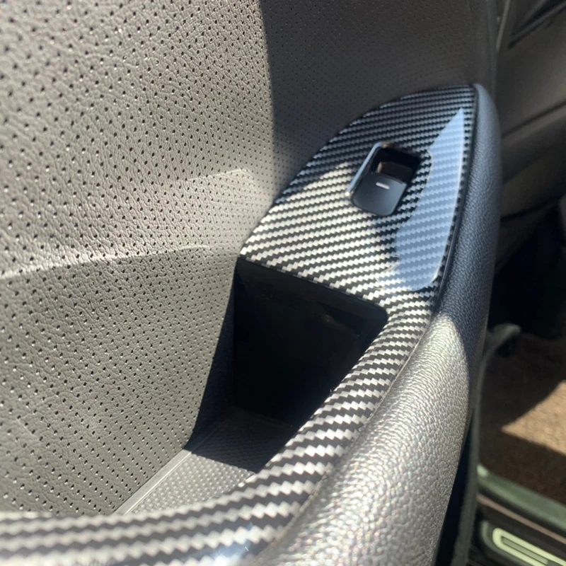 4 шт. внутренний из настоящего углеродного волокна переключатель окна Крышка