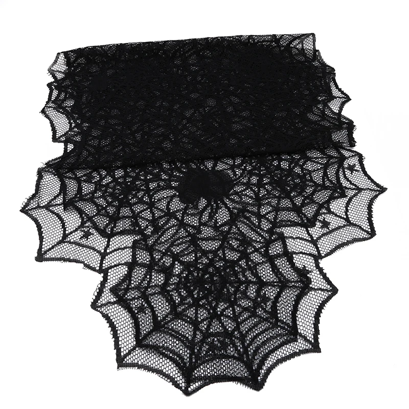 1 шт. декоративный реквизит на Хэллоуин Черная кружевная паутина камин мантия