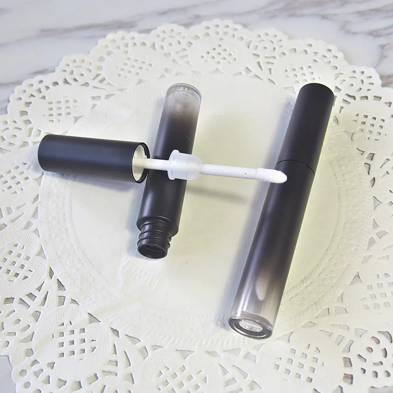 Матовый/градиентный черный круглый бальзам 5 мл для губ в тюбике тюбик блеска с