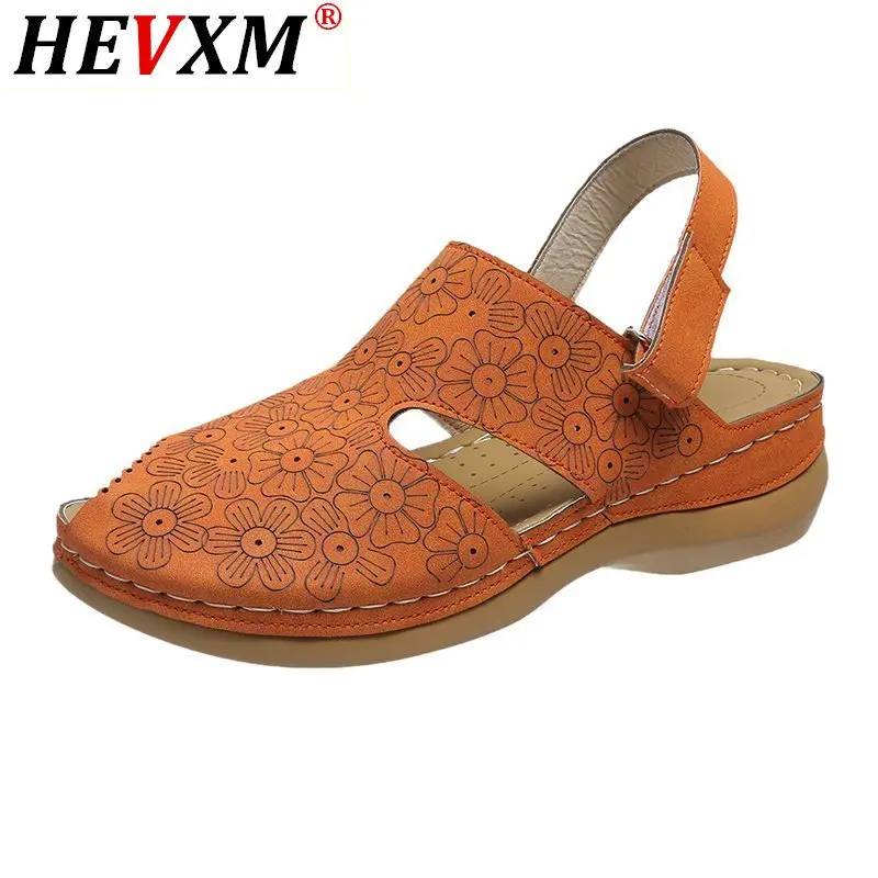 

2021 Summer Women Sandals Solid Hollow Sandals Ladies Comfortable Elegant Fashion Plus Size Soft Beach Female Flat Shoes