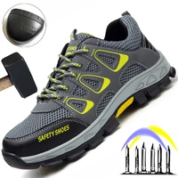 breathable indestructible male safety shoes puncture proof work shoes sneakers construction industrial shoes male hiking shoes