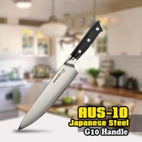 tuo cutlery chef knife 3 layers aus 10 japanese high carbon kitchen knife with ergonomic g10 black handle