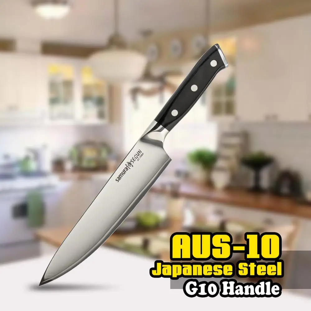 Ножи кухонные SS 0085 Нож шеф повара для кухни 8 Дюймов (200 мм) 3 Слоя AUS 10 Японская