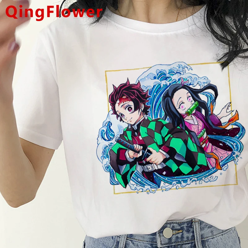 

Demon Slayer Kimetsu No Yaiba t-shirt female ulzzang streetwear tumblr clothes plus size