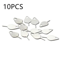 10pcsset for sim card tray removal eject pin key tool steel needle for iphone ipad samsung for huawei xiaomi