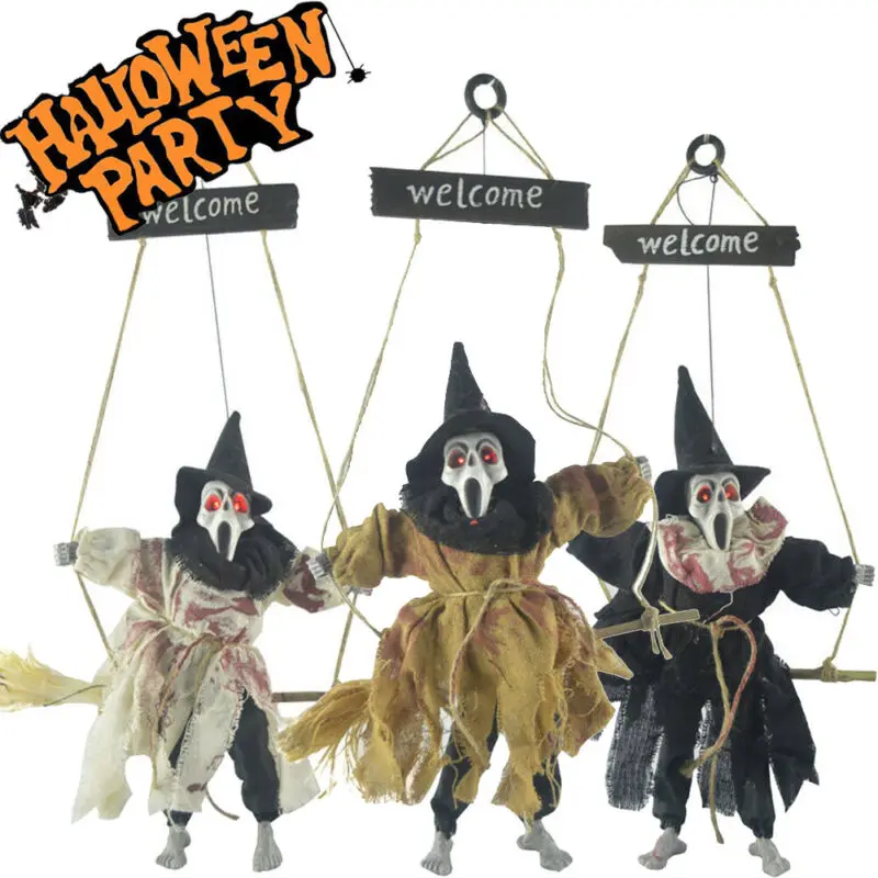 Новогодняя подвеска на Хэллоуин/Летающая ведьма метле привидение украшение