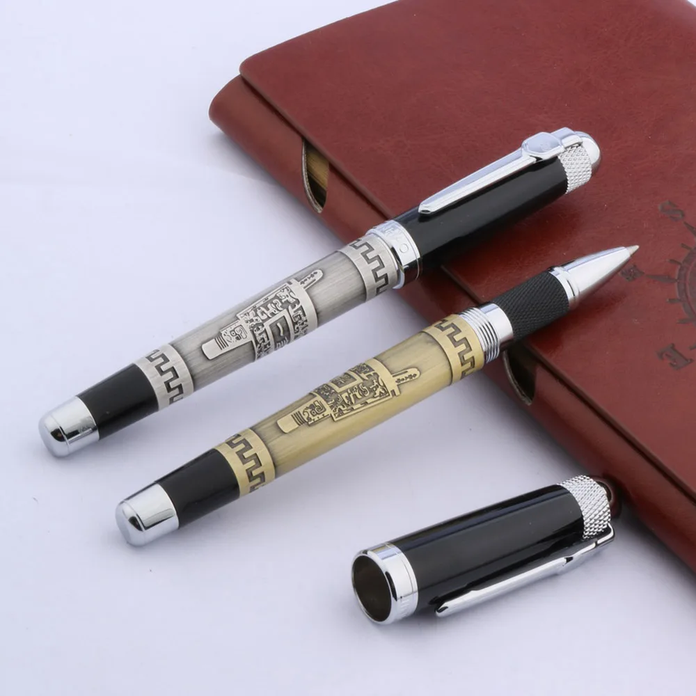 Классический рельефный штатив jinhao из серебра 189 пробы с двумя рукоятками|rollerball