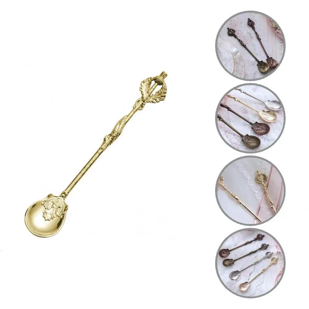 

Ложка для перемешивания, плотная чайная ложка, элегантная Антикоррозийная Полезная ложка для перемешивания с цветочным узором