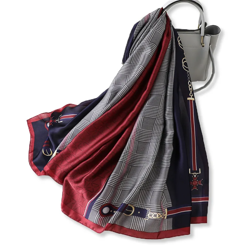 

Women Foulard Shawls and 2020 New Print Hijabs Beach Stoles Pashmina Brand Silk Wraps Luxury Design Scarves Summer Scarfs Femme