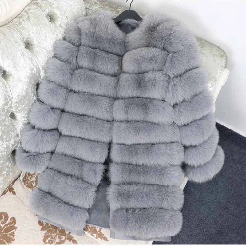 Новинка 2019 женское осенне зимнее модное пальто из настоящей лисы зимний женский