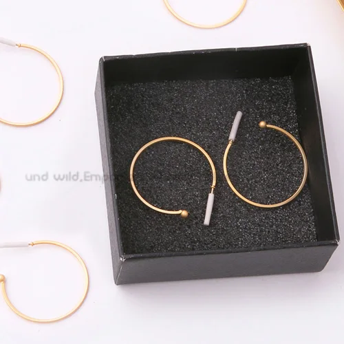 Модные корейские полукруглые большие серьги-гвоздики 6 шт. женские серьги в стиле