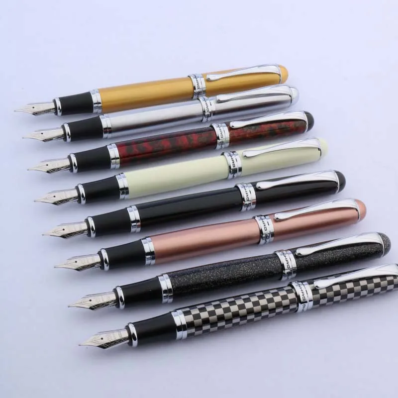 JINHAO X750 металлическая Яркая Серебряная перьевая ручка