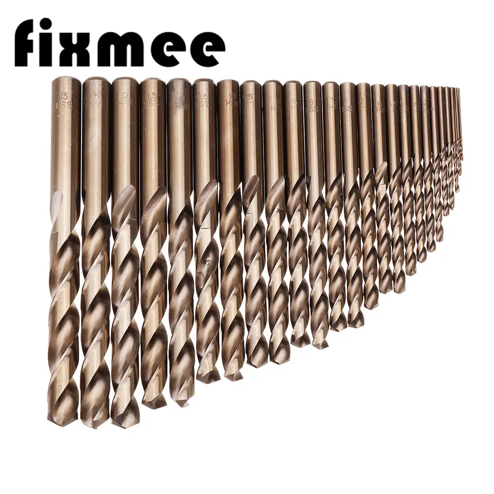 

25pcs 1-13mm HSS M35 Cobalt Twist Drill Bit Set for Metal Wood Drilling Drill Bit Sets Kits