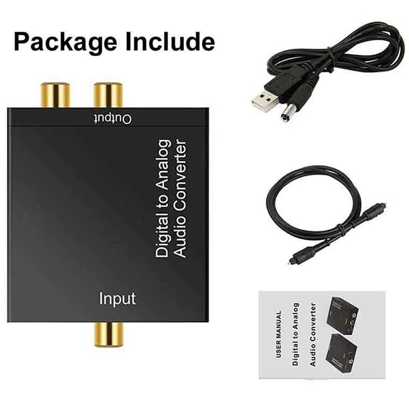 Optical Digital Stereo Audio Adapter Coax Toslink to Analog Converter RCA L/R | Электроника