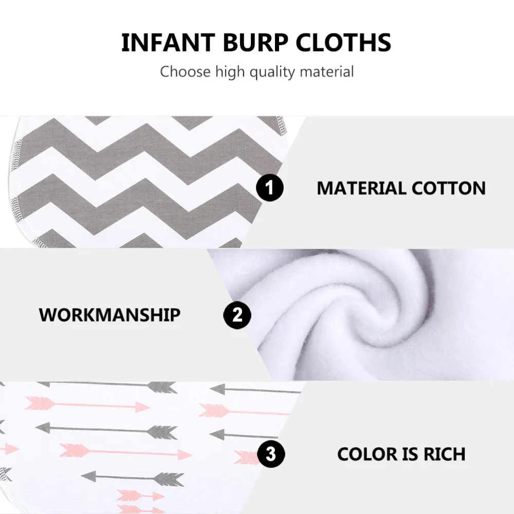 

4 Pcs Infant Burp Cloths Newborn Cotton Drool Towels Baby Sweat Absorbent Cloth