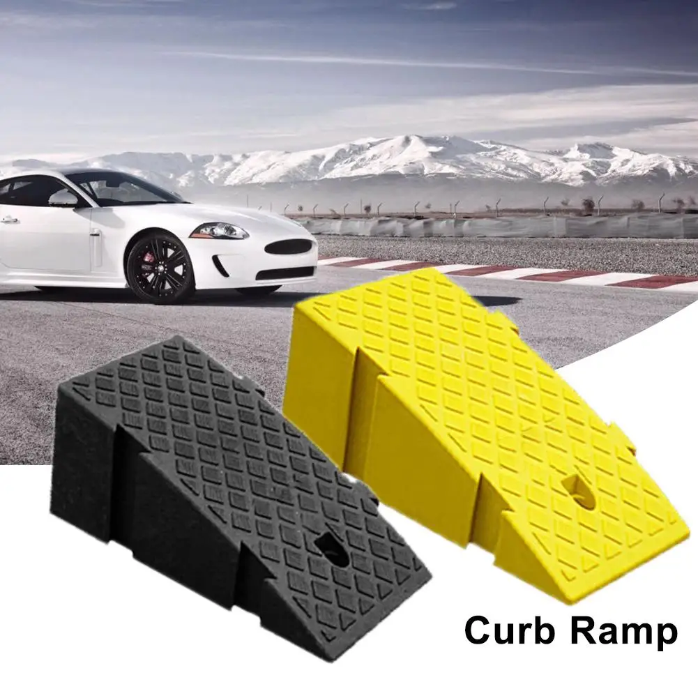 

Portable Lightweight Plastic Curb Ramps 16CM Height Heavy Duty Plastic Threshold Ramp Kit Set For Car Bike Motorcycle