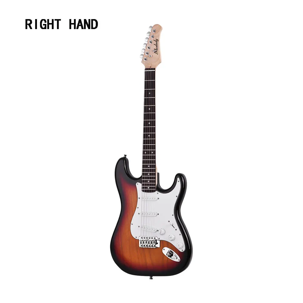 Right Hand Ammoon электрогитара 21 Лады 6 струн, тело пауловния, клен, шея из цельного дерева, с динамиком, Pitch Pipe, гитарный ремень, RightHand - Цвет: Right Hand