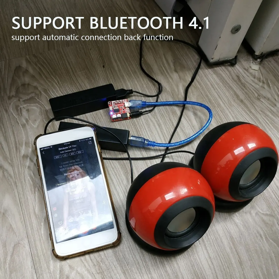 

Bluetooth Audio Receiver Board Bluetooth 4.1 mp3 Lossless Decoder Board Wireless Stereo Music Module 3.7-5V