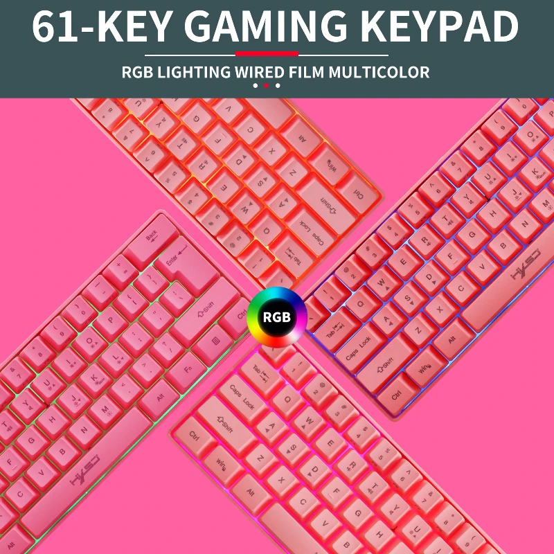 USB-клавиатура игровая с RGB-подсветкой 61 клавиша | Компьютеры и офис