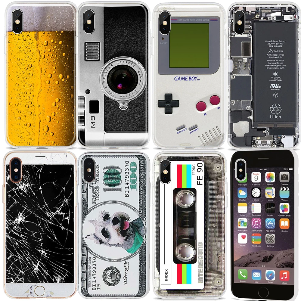 Чехол с забавным узором для iPhone 7, 6s, 6, 8 Plus, XS, 11 Pro, Max, забавная лента для камеры, чехол из ТПУ для iPhone 8 Plus, X, 5S, XR, чехол