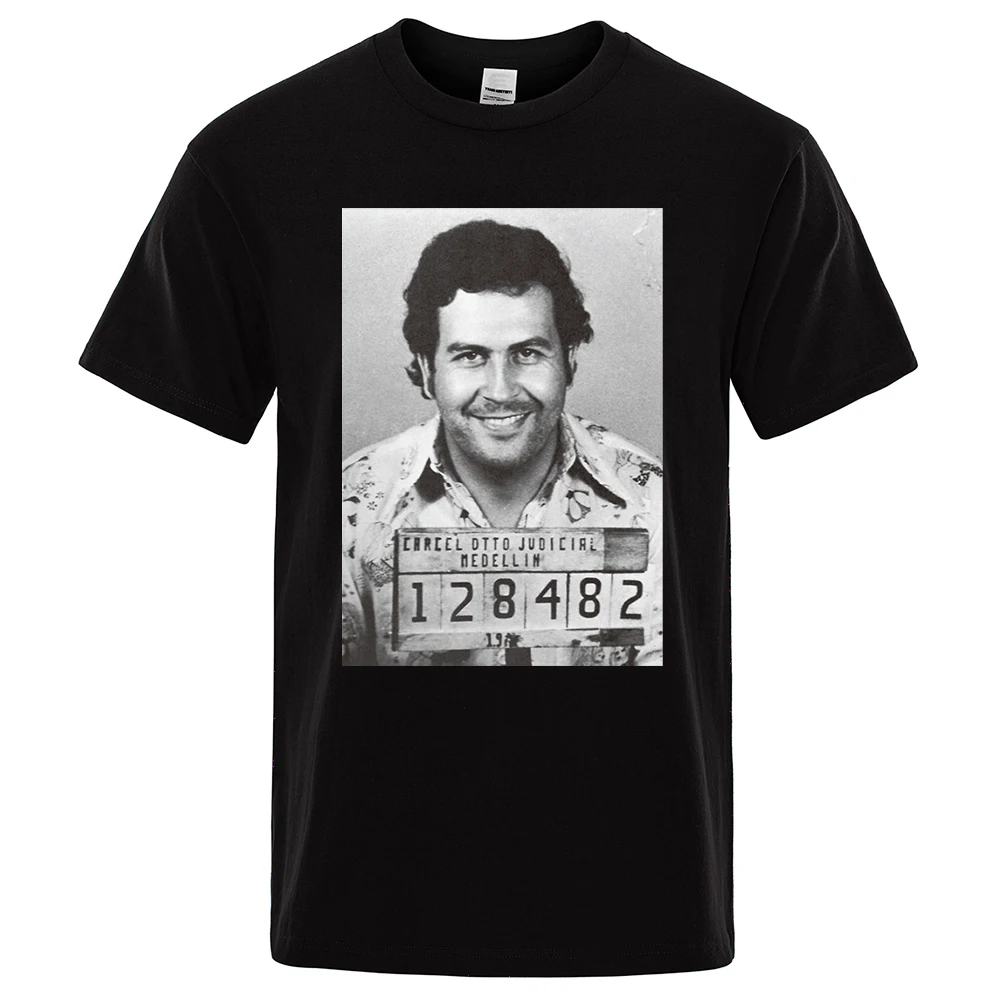 

Pablo Escobar Male T-Shirt Colombian Drug Lord Men Tshirts High Quality Brand T Shirt Funny Streetwear Casual Top Man Tee Shirt