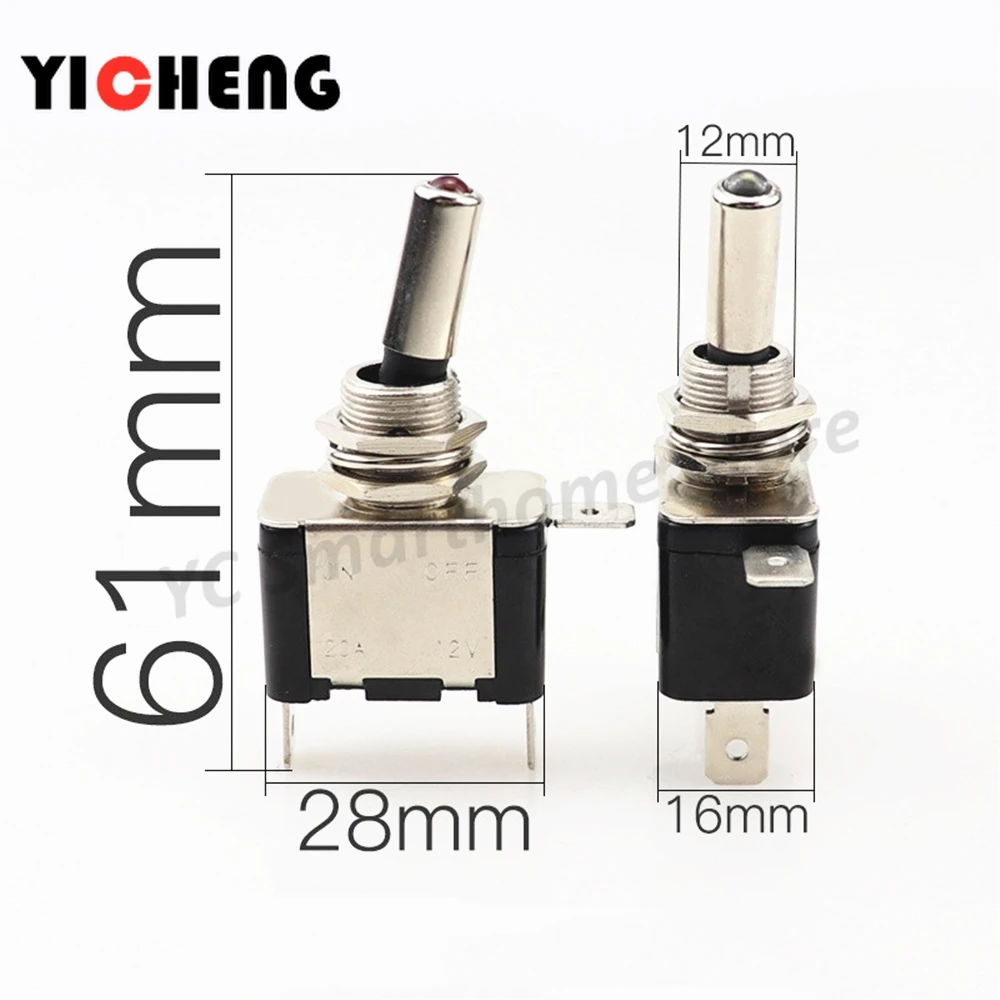 1 шт. светодиодный светильник переключатель зажигания автомобиля 12В 20А кулисный