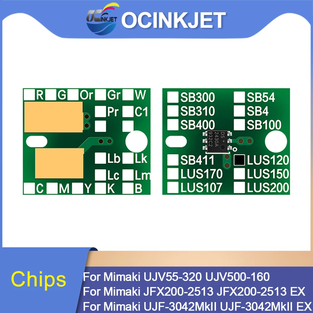 

OCINKJET For Mimaki LUS120 Ink Cartridge Chip One Time Use Chips For Mimaki JFX200-2513 SIJ-320UV UJF-3042MkII UJV55-320