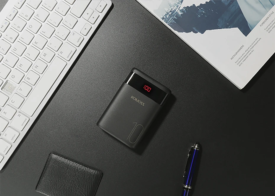 ROMOSS Ares 10 10000 мАч Внешний аккумулятор с двойным usb-портом внешний аккумулятор Размер портативное зарядное устройство для планшета iPhone
