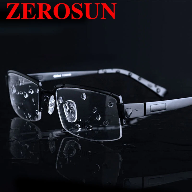 Zerosun титановая оправа для очков мужские полуоправы очки Фирменное Качество 9 г