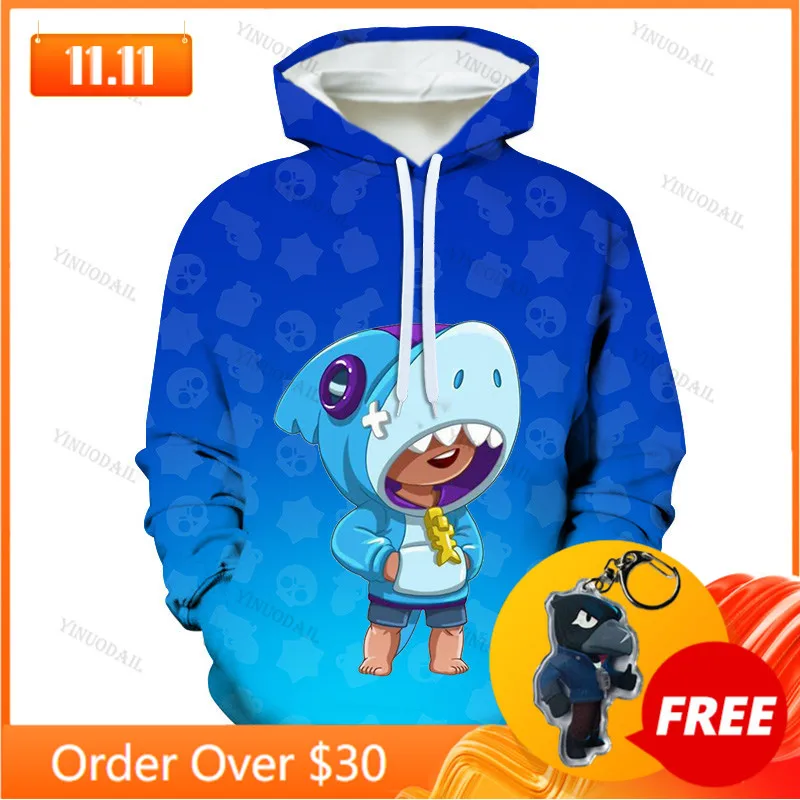 

WEREWOLF LEON Shooter Game 3D Hoodies Men Clothing Harajuku Sweatshirt Children Crow Shoot Kids Thin Leon Child Tops Boys Girls