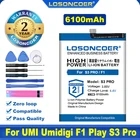 100% Оригинальный LOSONCOER 5600 мАч аккумулятор для UMI Umidigi S3 Pro F1 для Umidigi F1 Play аккумулятор для смартфона