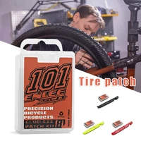 bike inner glue free tire patch kit with polisher portable glue free tire repairing stickers tool bicycle repair accessory whs
