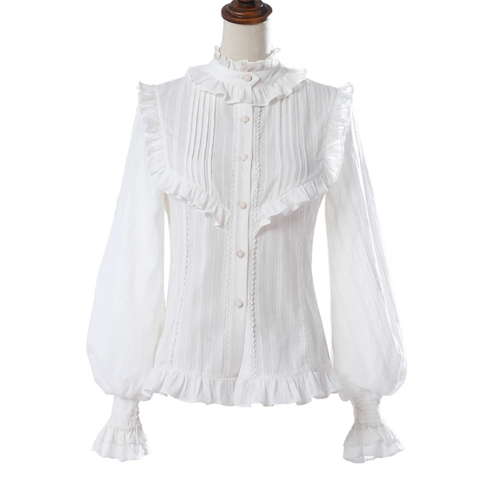 Рубашка в винтажном дворцовом стиле для сладкой Лолиты рубашка викторианском с