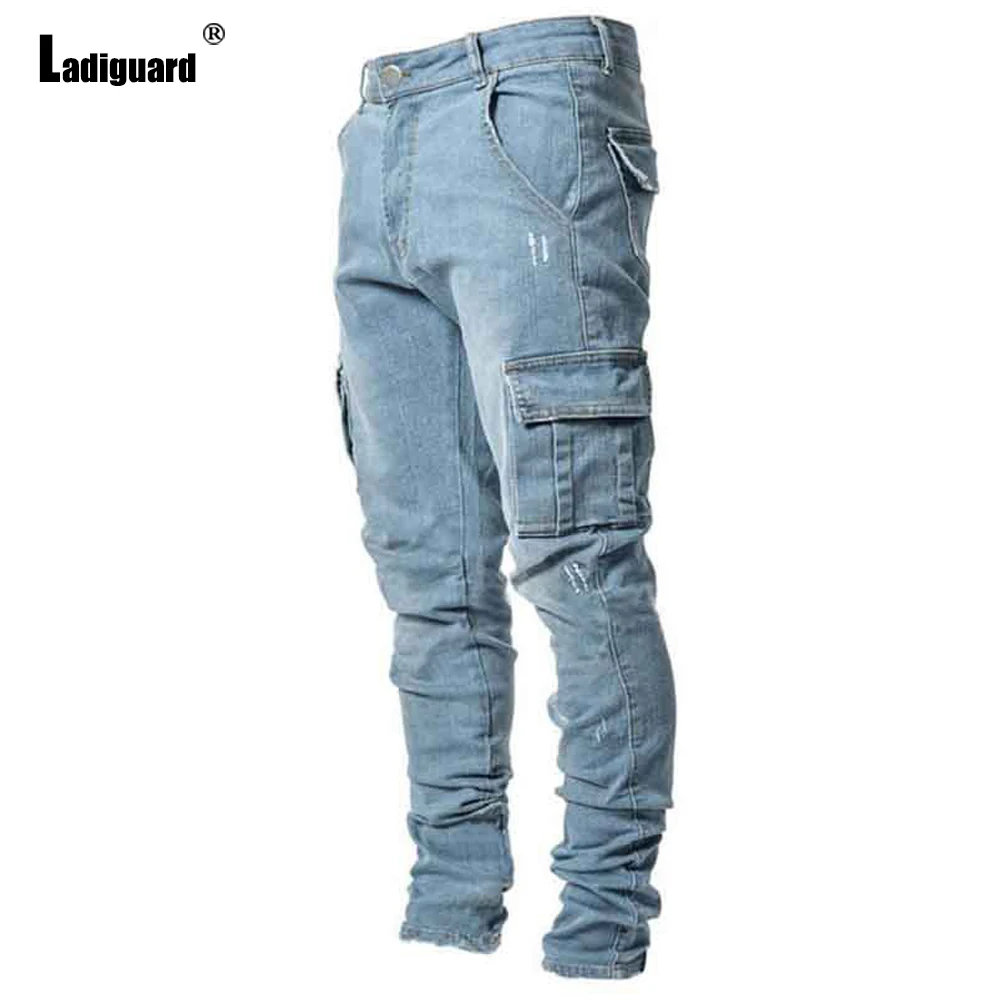 Plus Size 3xl Mens Demin Pants 2022 Spring New Jeans Pencil Pants Male Zipper Pocket Trouser European Style Fashion Demin Pant