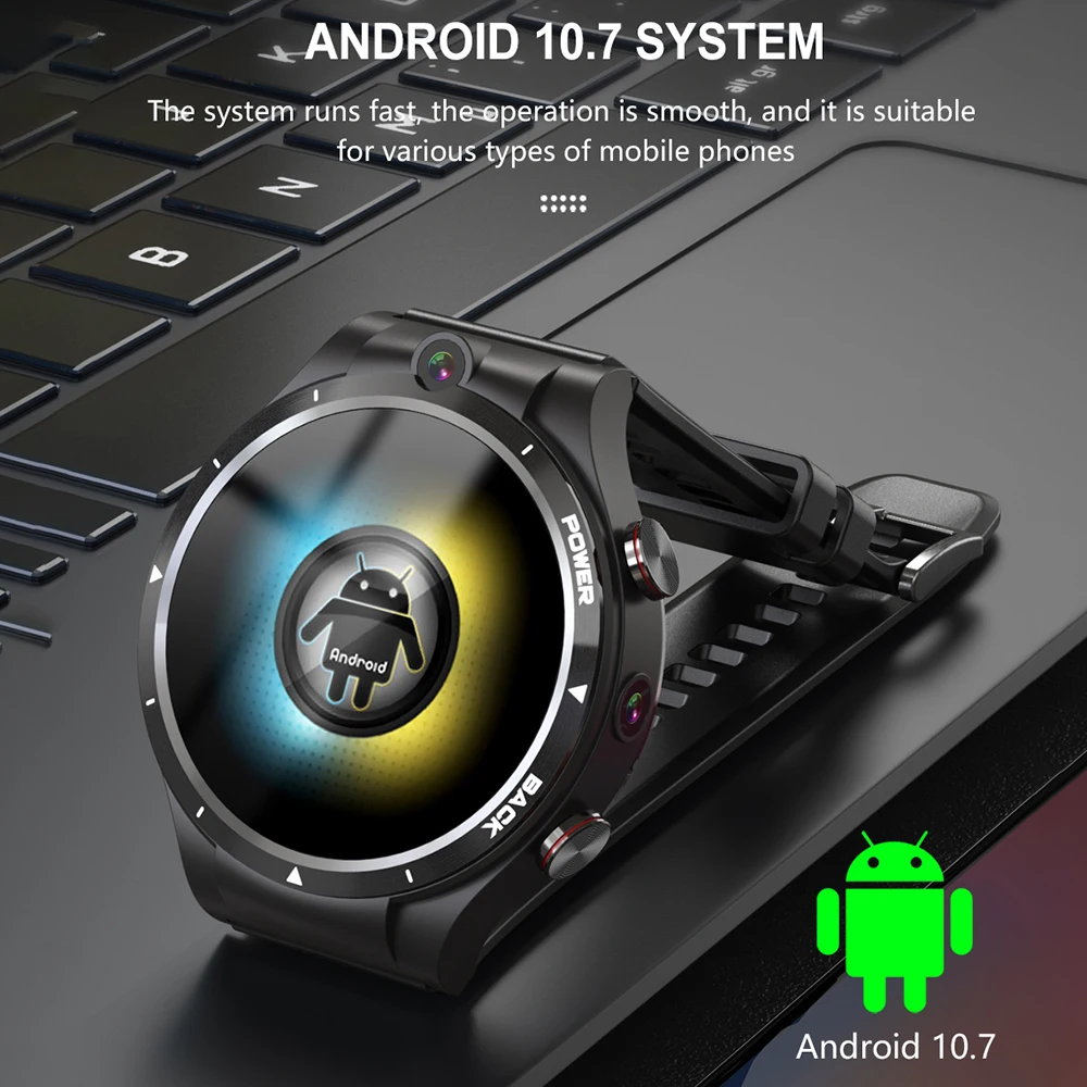 Смарт-часы LEMFO LEM15 мужские Android 10 7 4G GPS Wi-Fi 4 Гб 128 ГБ водонепроницаемый аккумулятор