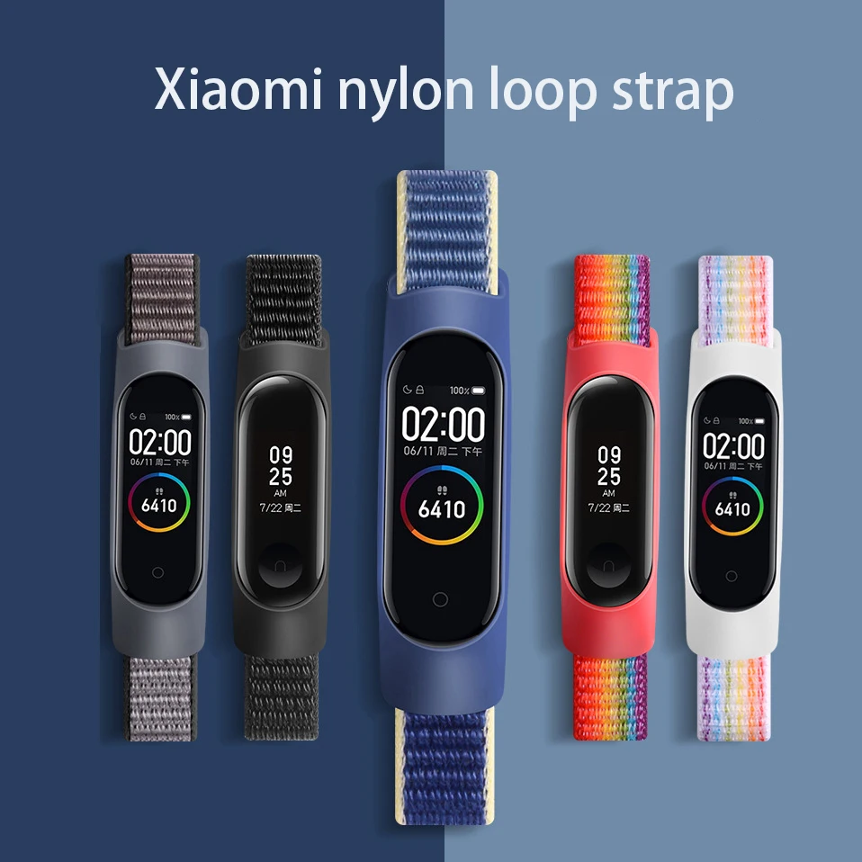 Nylon Strap For Xiaomi Mi Band 7 4 3 5 6 Bracelet Wristband Sports Breathable Bracelet For Miband 5 4 3 Replacement Correa Strap
